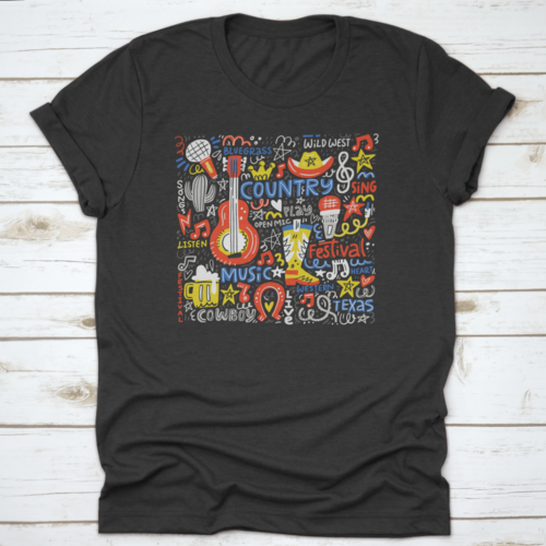 Country Music Illustration Tshirt