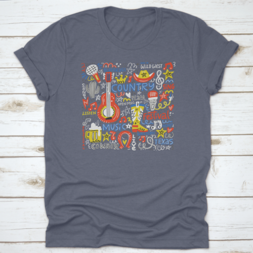 Country Music Illustration Tshirt