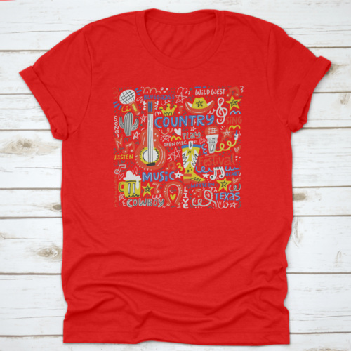 Country Music Illustration Tshirt