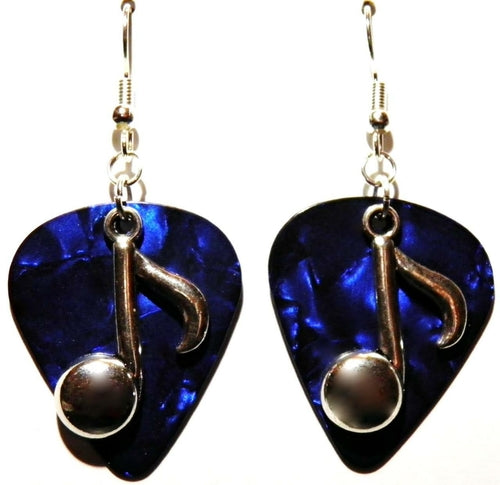 Handmade Guitar Pick Earrings | Music Note