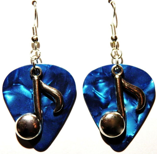 Handmade Guitar Pick Earrings | Music Note