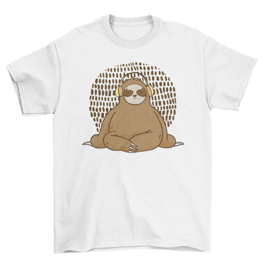 Music sloth t-shirt