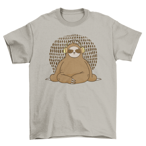 Music sloth t-shirt