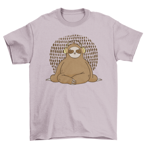 Music sloth t-shirt