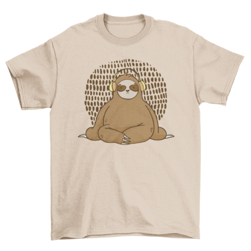 Music sloth t-shirt